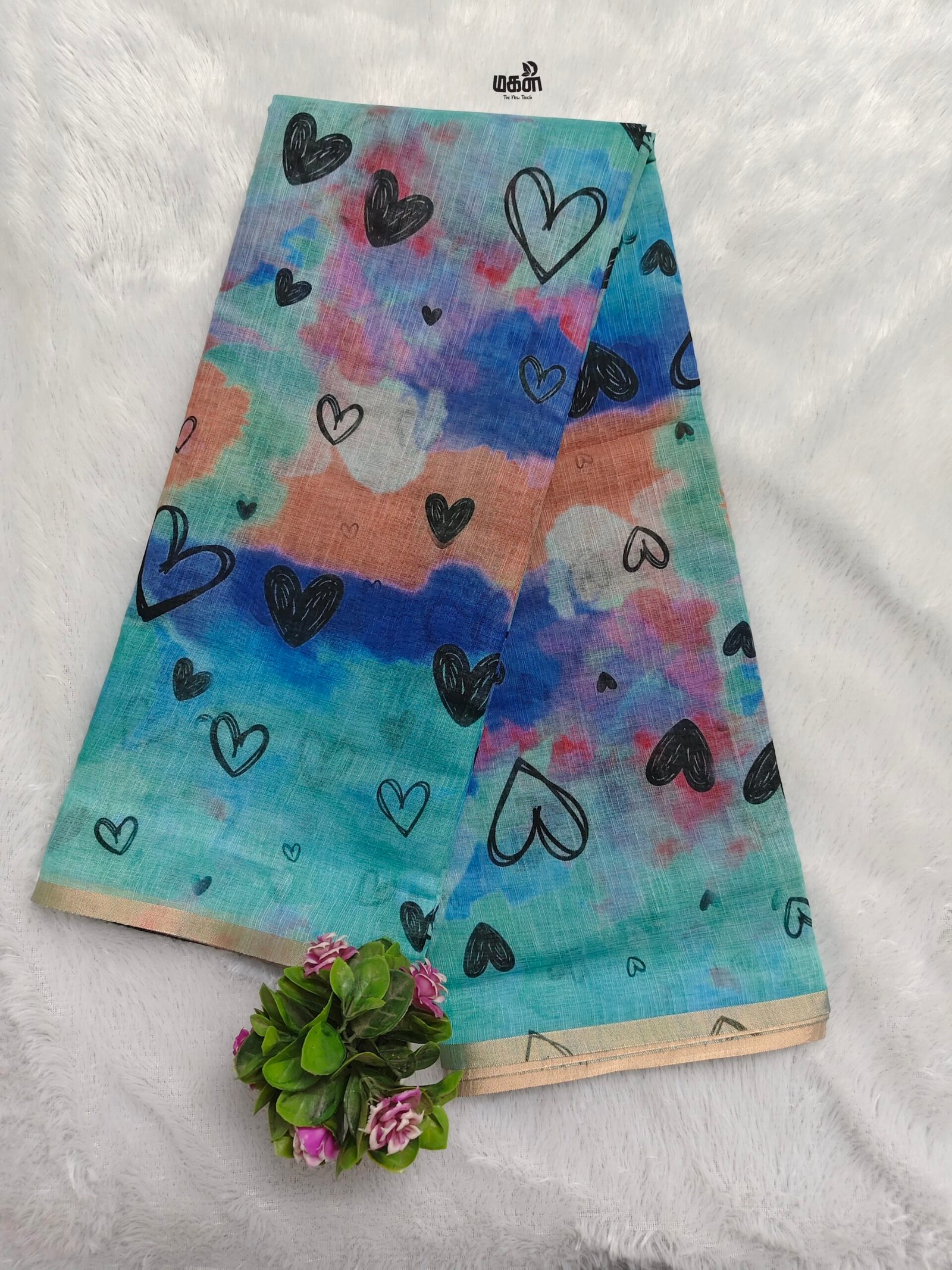 Heart designer saree