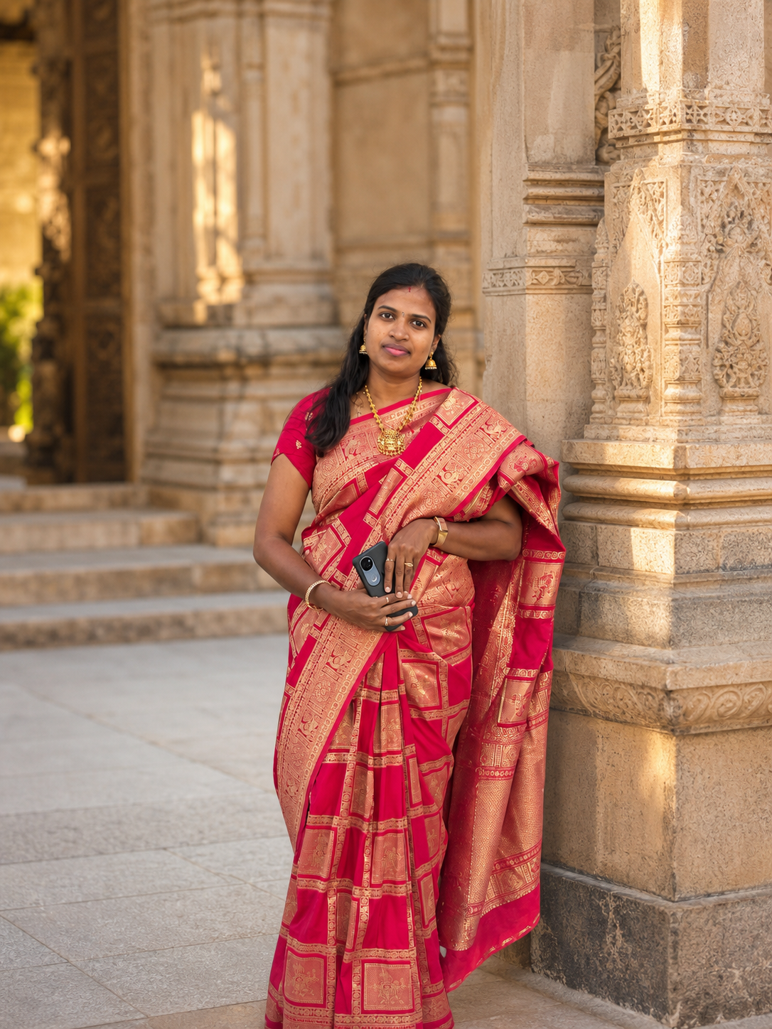 Traditional Gold Zari Sarees for Women | Magal Clothing - Image 3
