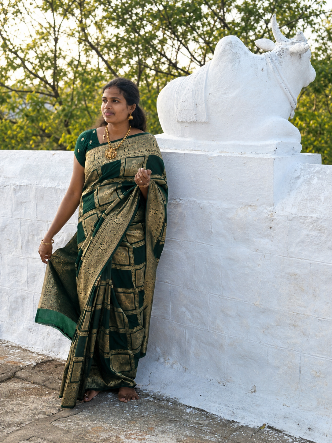 Traditional Gold Zari Sarees for Women | Magal Clothing - Image 4