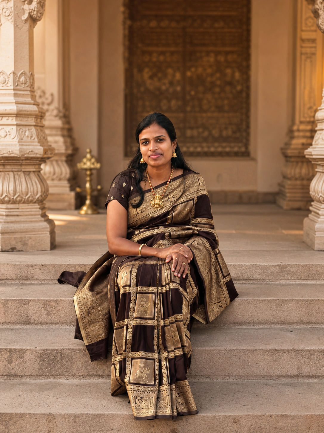 Traditional Gold Zari Sarees for Women | Magal Clothing